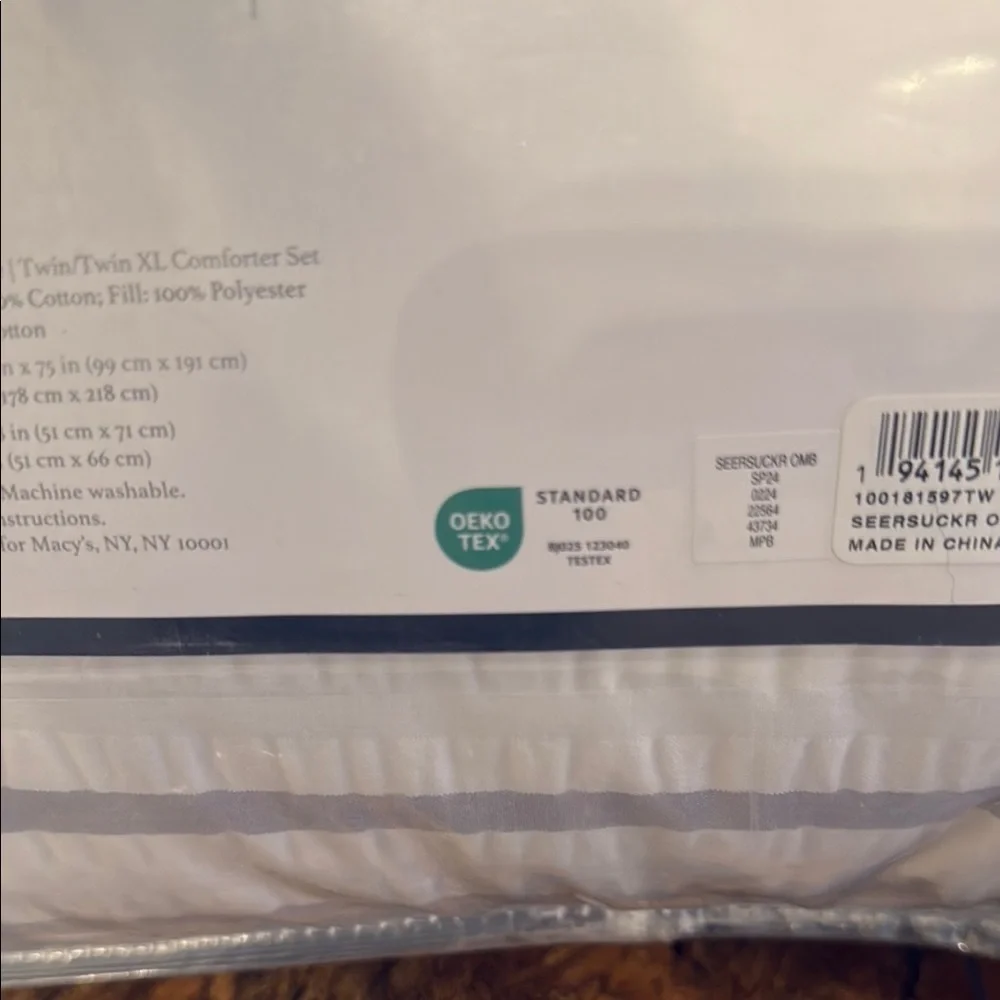 Charter Club Damask Designs Twin/Twin XL Comforter Set White- Gray